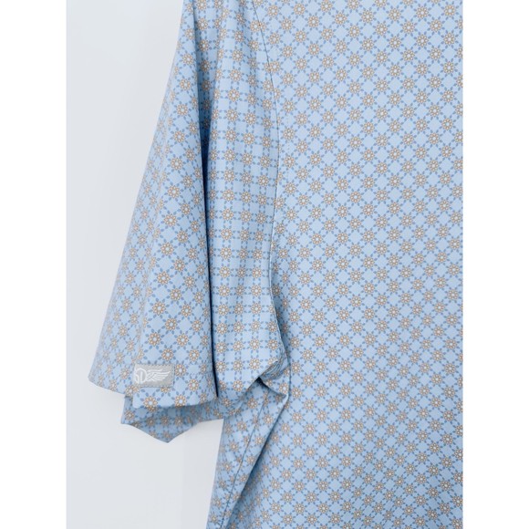 Straight Down‎ Performance Golf  Polo Shirt AOP Blue 2XL Baby Blue floral print - Picture 5 of 13